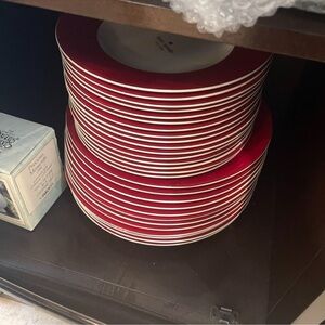 Kate Spade Rutherford Circle Red Dinner Plate - 10 avail - price per plate